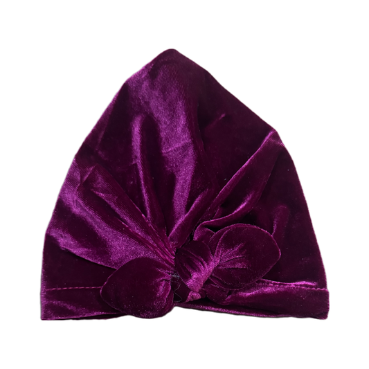 Velvet Knot Turban Cap